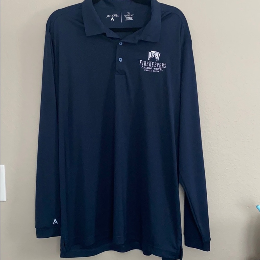 Antigua Men’s Long-Sleeve Polo Navy XL